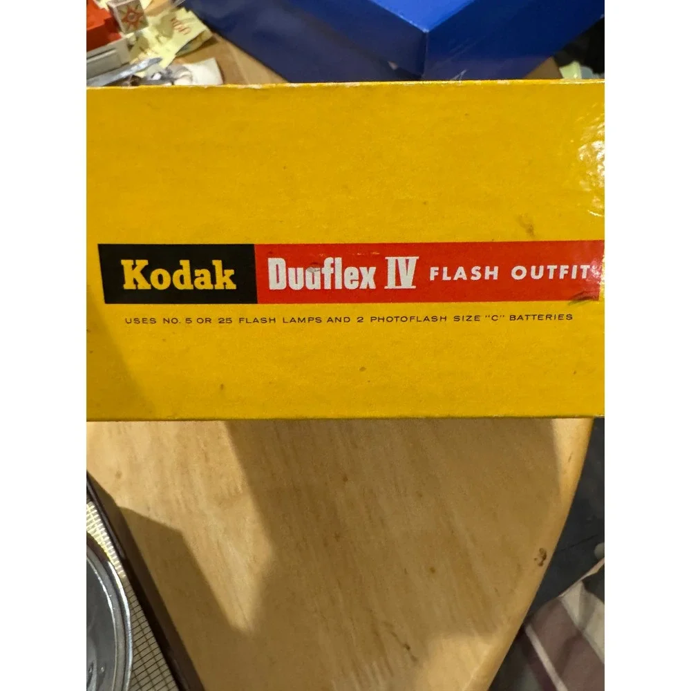 Vintage Kodak Duaflex IV Flash Outfit Camera Kodet Lens Original Box Manual Case